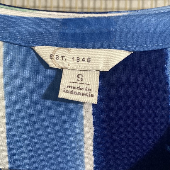 NWOT Cato Cure Blue, Green, and white striped top. New without tags size small - Picture 2 of 3